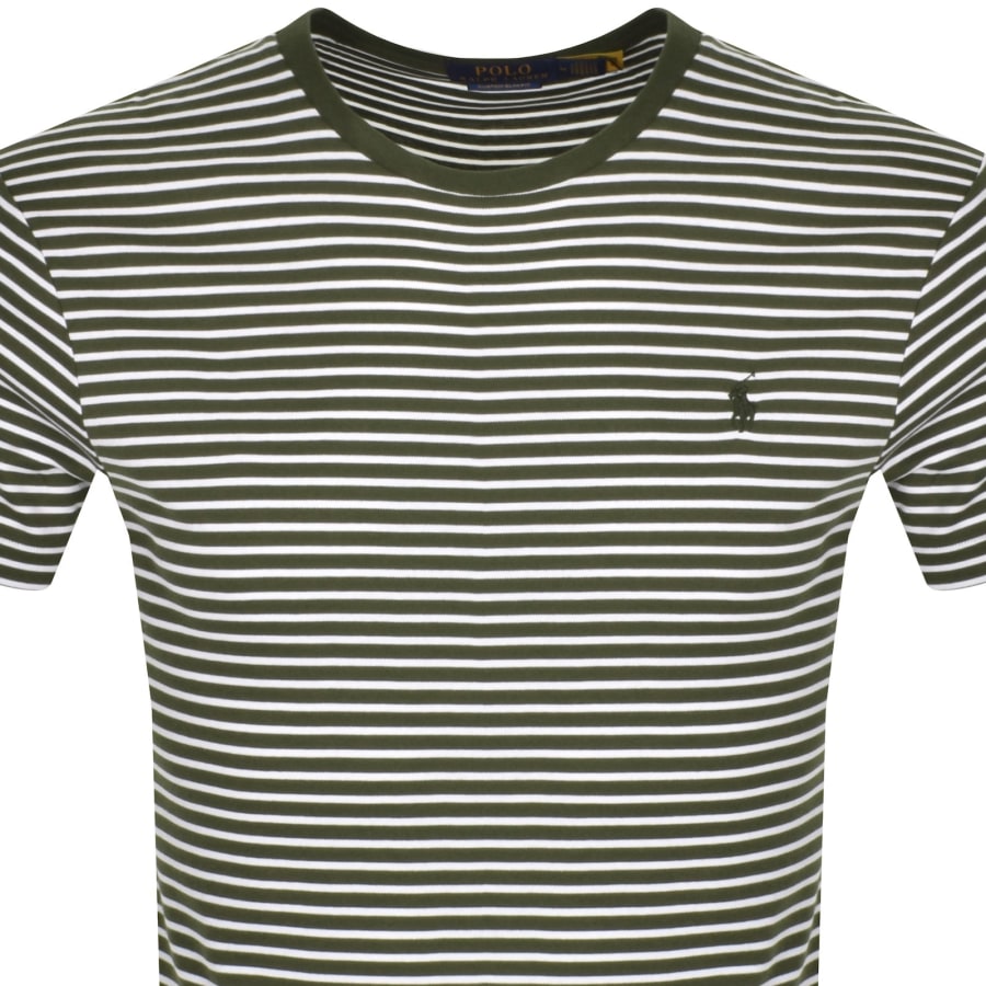 Tシャツ・カットソー Ralph Lauren SLIM FIT STRIPED SHIRT Ralph Lauren Striped Slim Fit T Shirt Green | Mainline Menswear